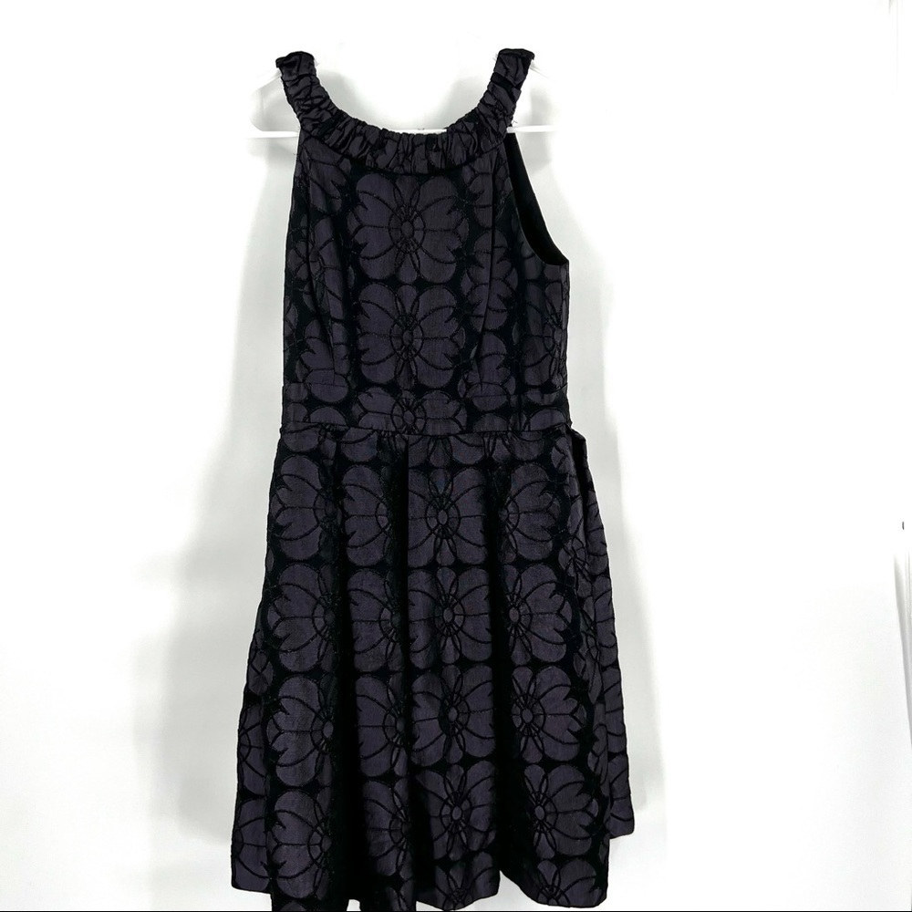 Muse jacquard dress black purple size 6